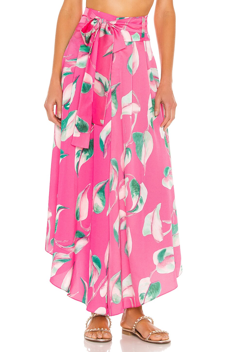 PatBO Pandola Cropped Pant in Hot Pink