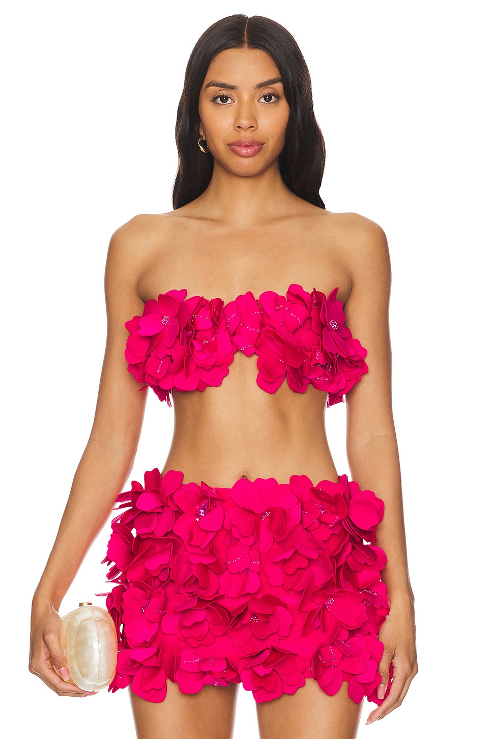 PatBO Hand Embroidered Flower Top