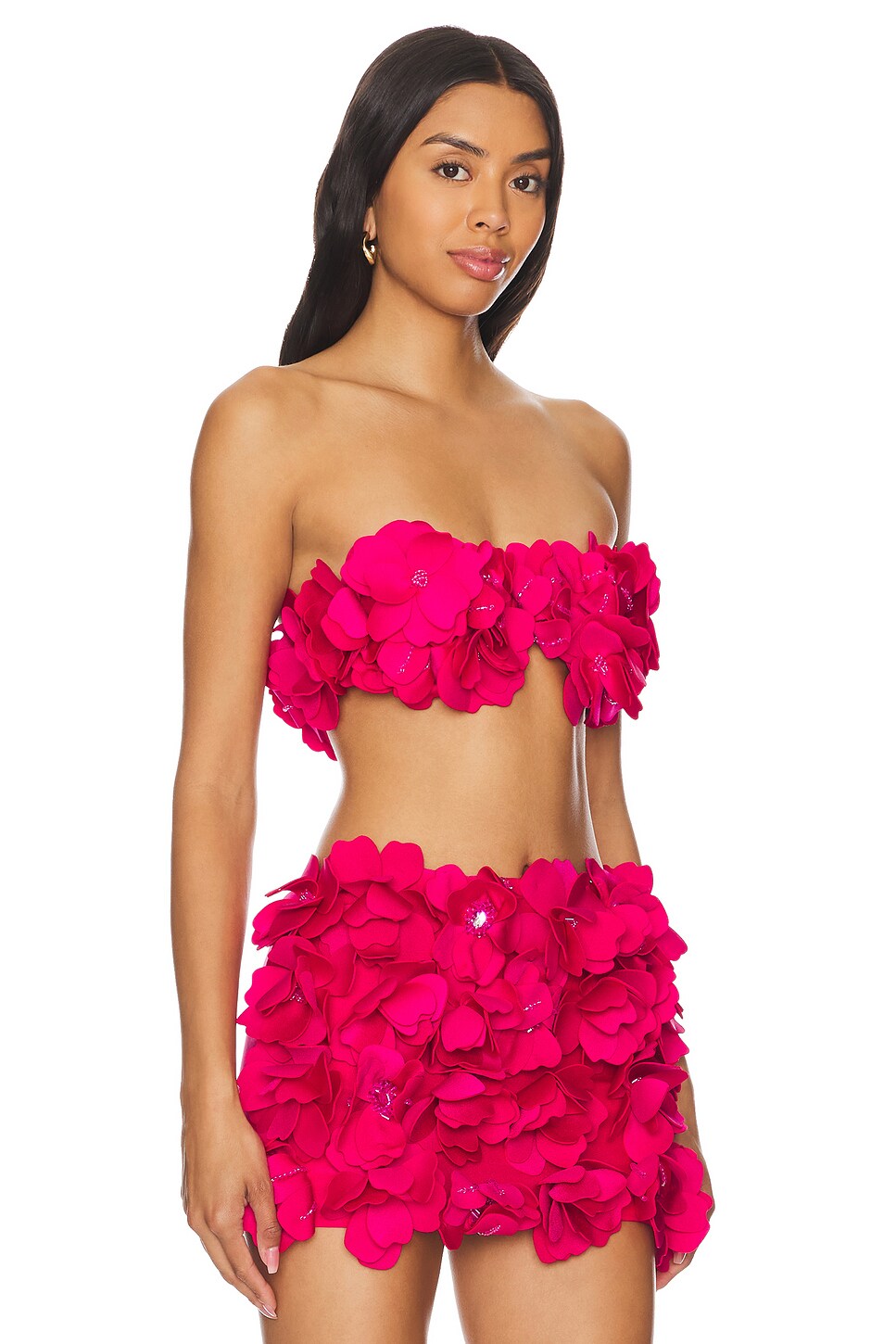 PatBO Hand Embroidered Flower Top