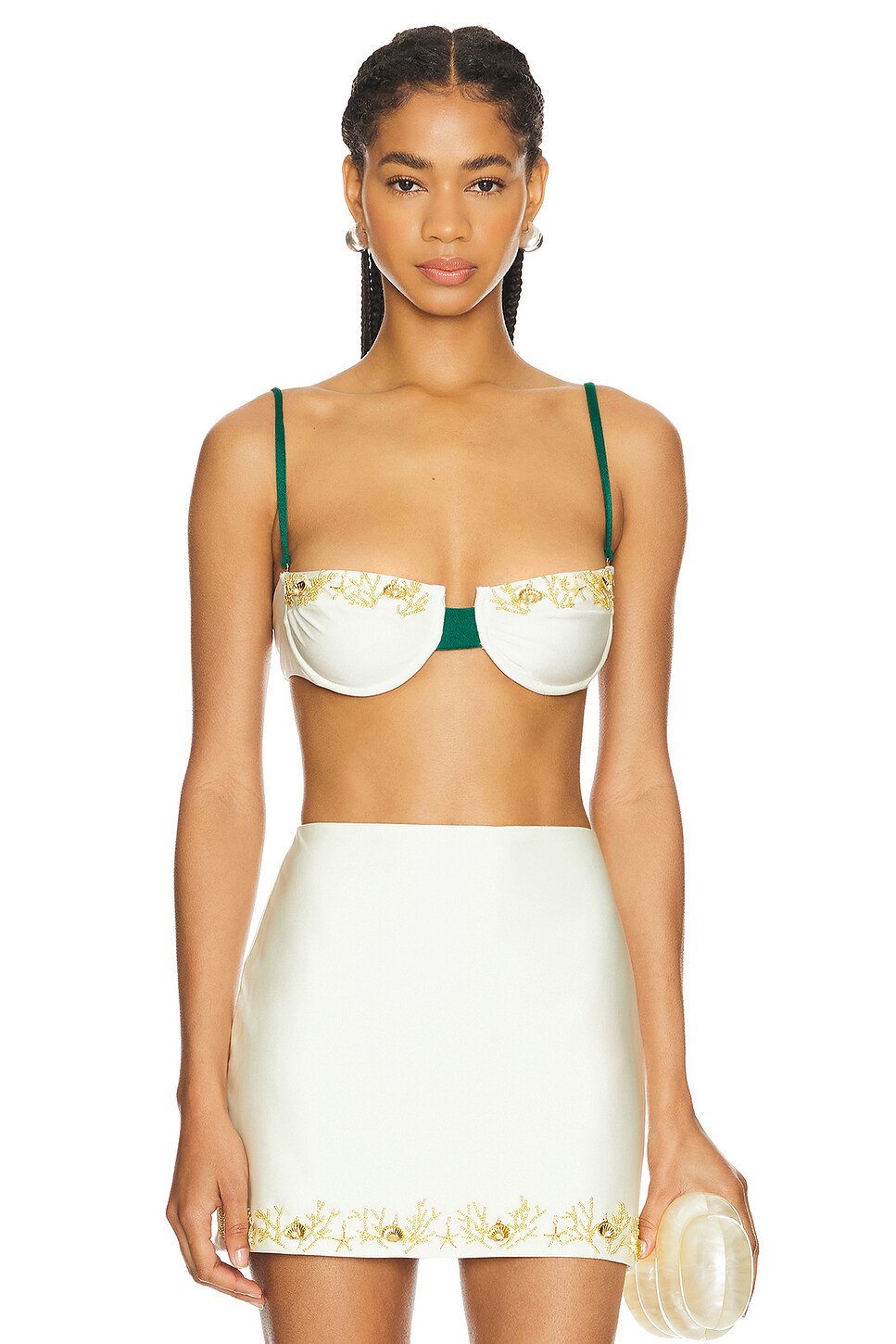Portofino Hand-Beaded Bikini Top