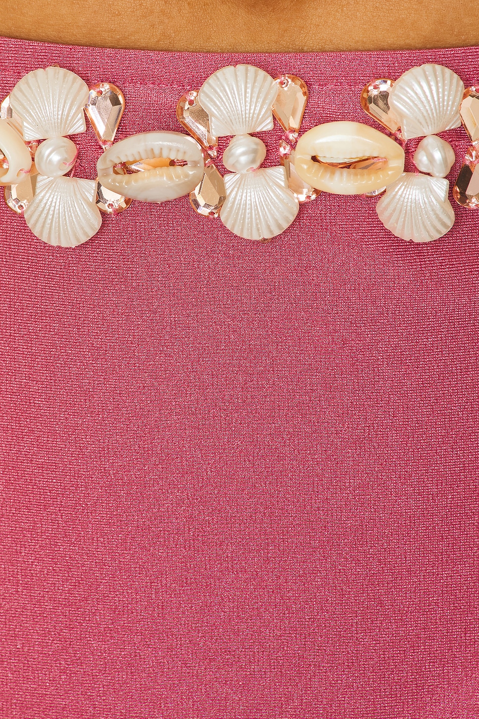 PatBO Seashell Lycra Embroidered Bikini Bottom