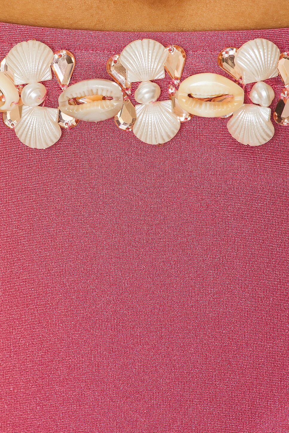 Seashell Lycra Embroidered Bikini Bottom