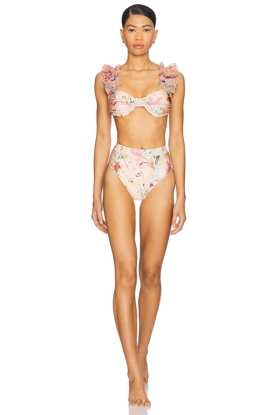 PatBO Lily Flower High Waist Bikini Bottom
