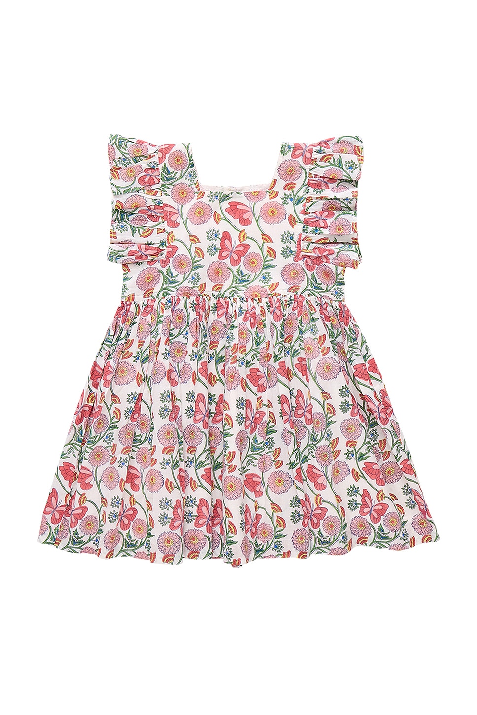Pink Chicken Elsie Dress, Pink Dahlia Floral