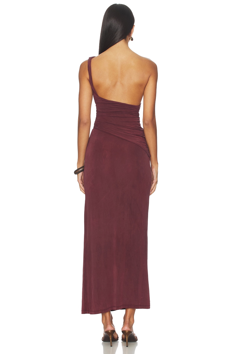 Peachy Den Amelia One Shoulder Maxi Dress
