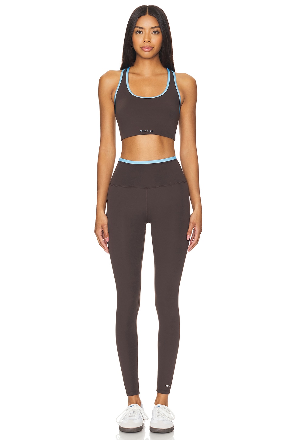 P.E Nation Stellar Sports Bra in Bright Blue & Coffee | REVOLVE