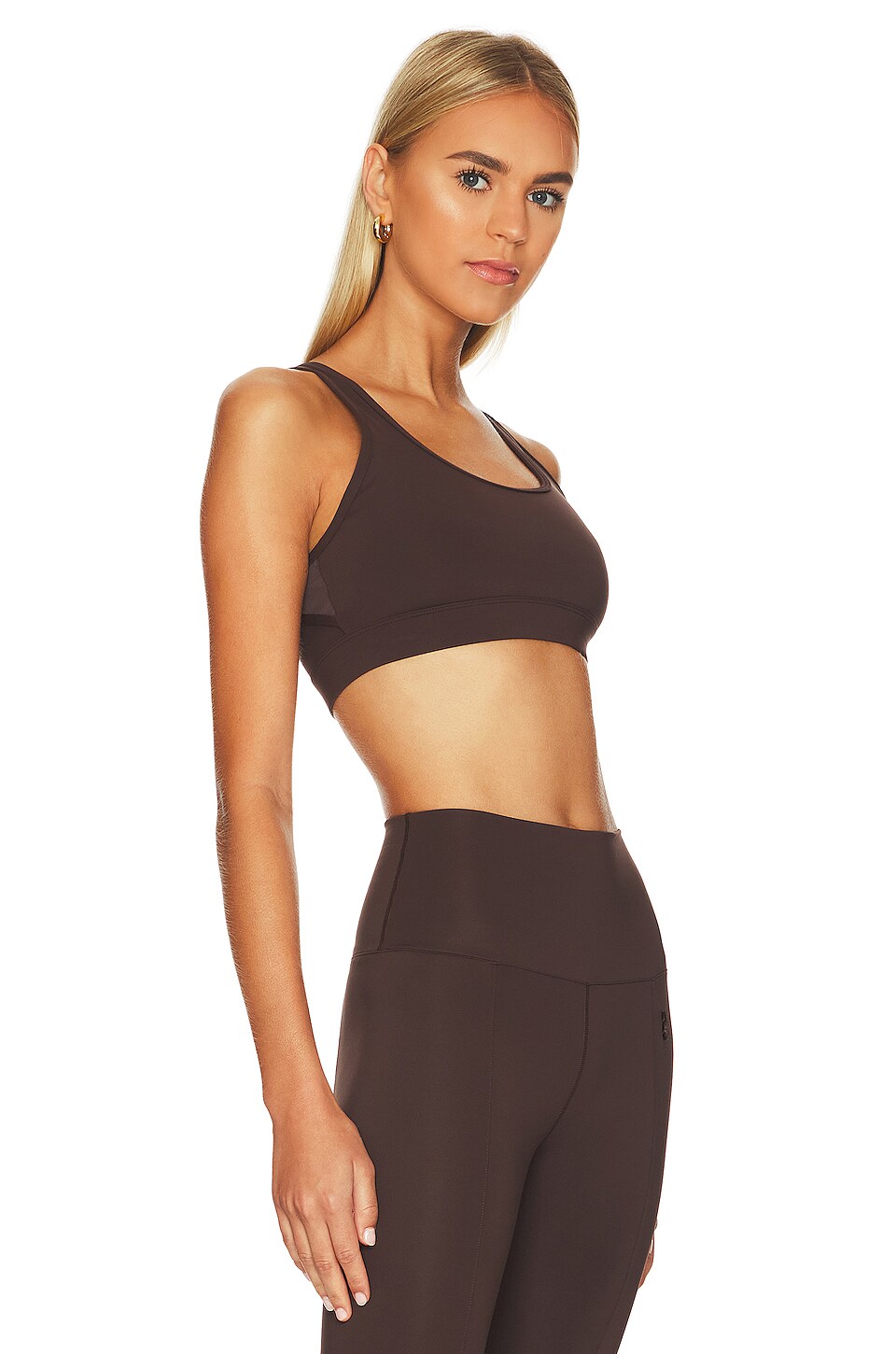 P.E Nation Rudimental Sports Bra in Coffee Bean