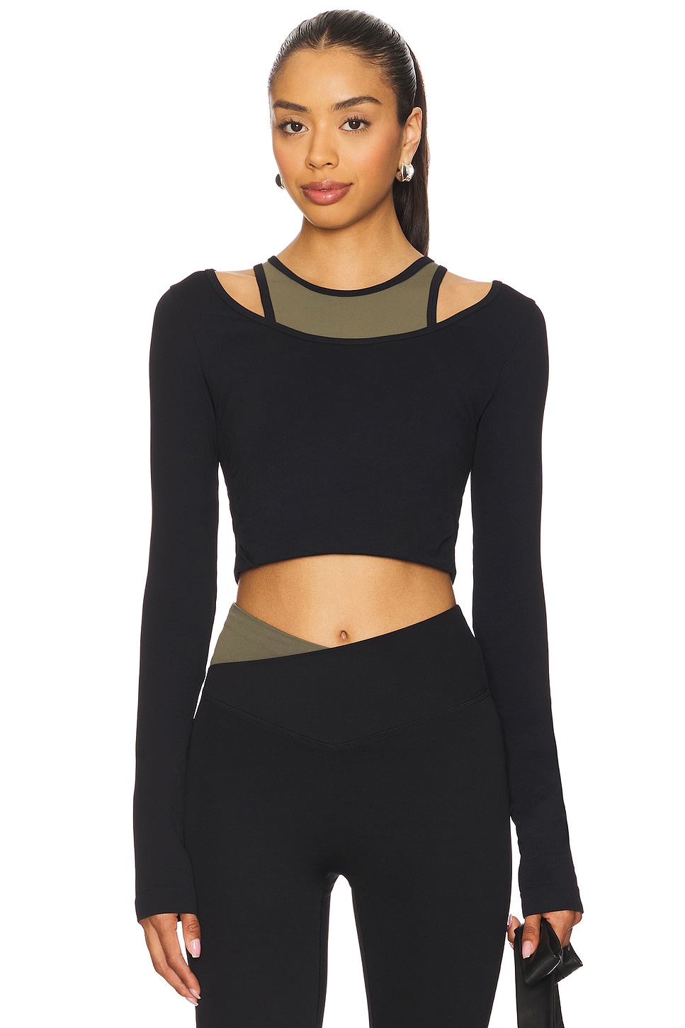 P.E NATION Sutton Long Sleeve Cropped Top
