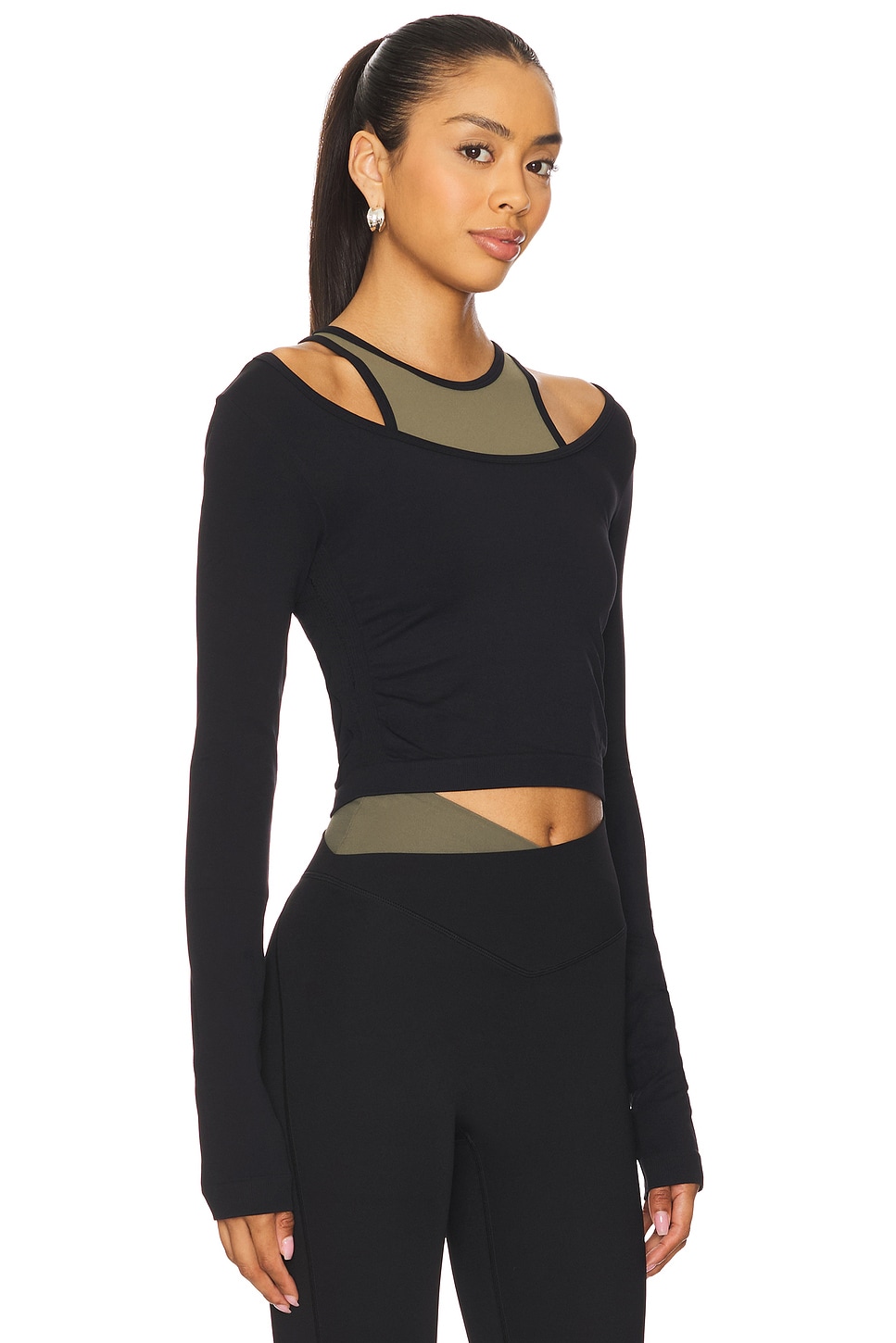 P.E NATION Sutton Long Sleeve Cropped Top
