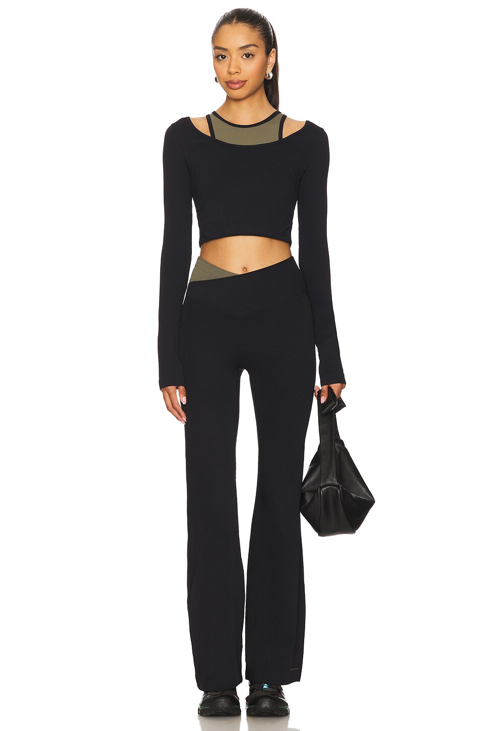 P.E NATION Sutton Long Sleeve Cropped Top