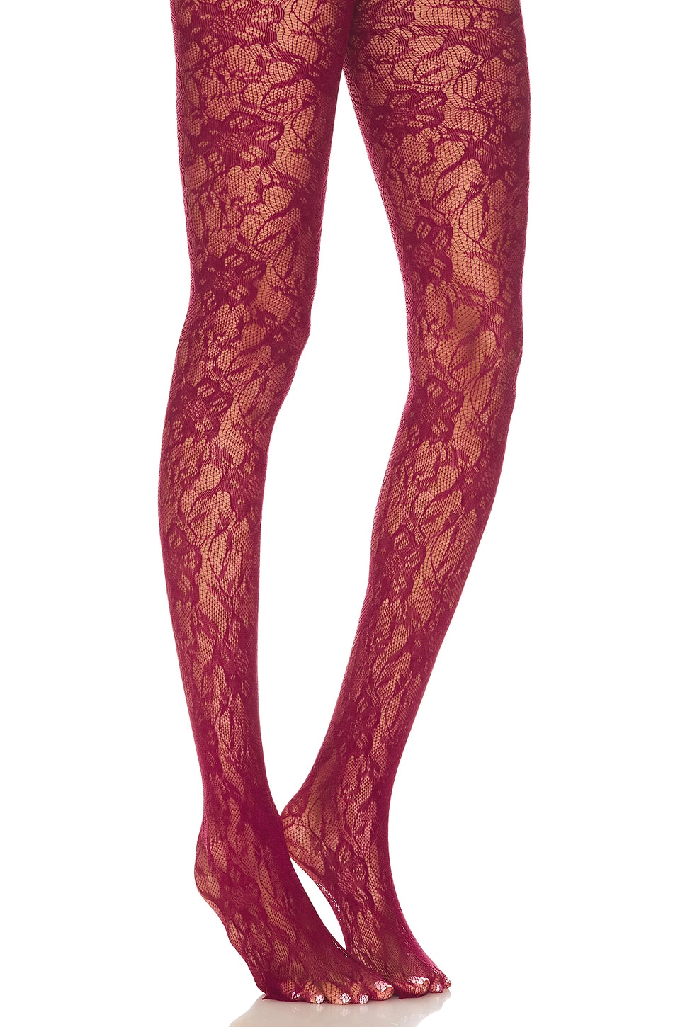 petit moments Lace Tights in Burgundy