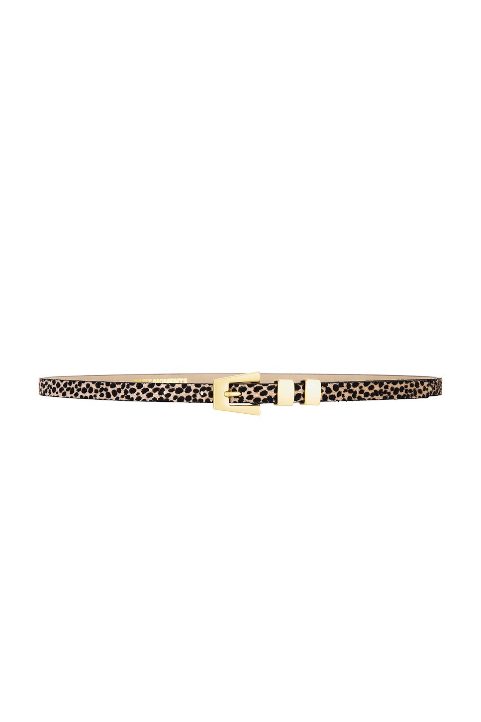 petit moments Faux Fur Modern Slim Belt in Leopard & Gold  display picture 1