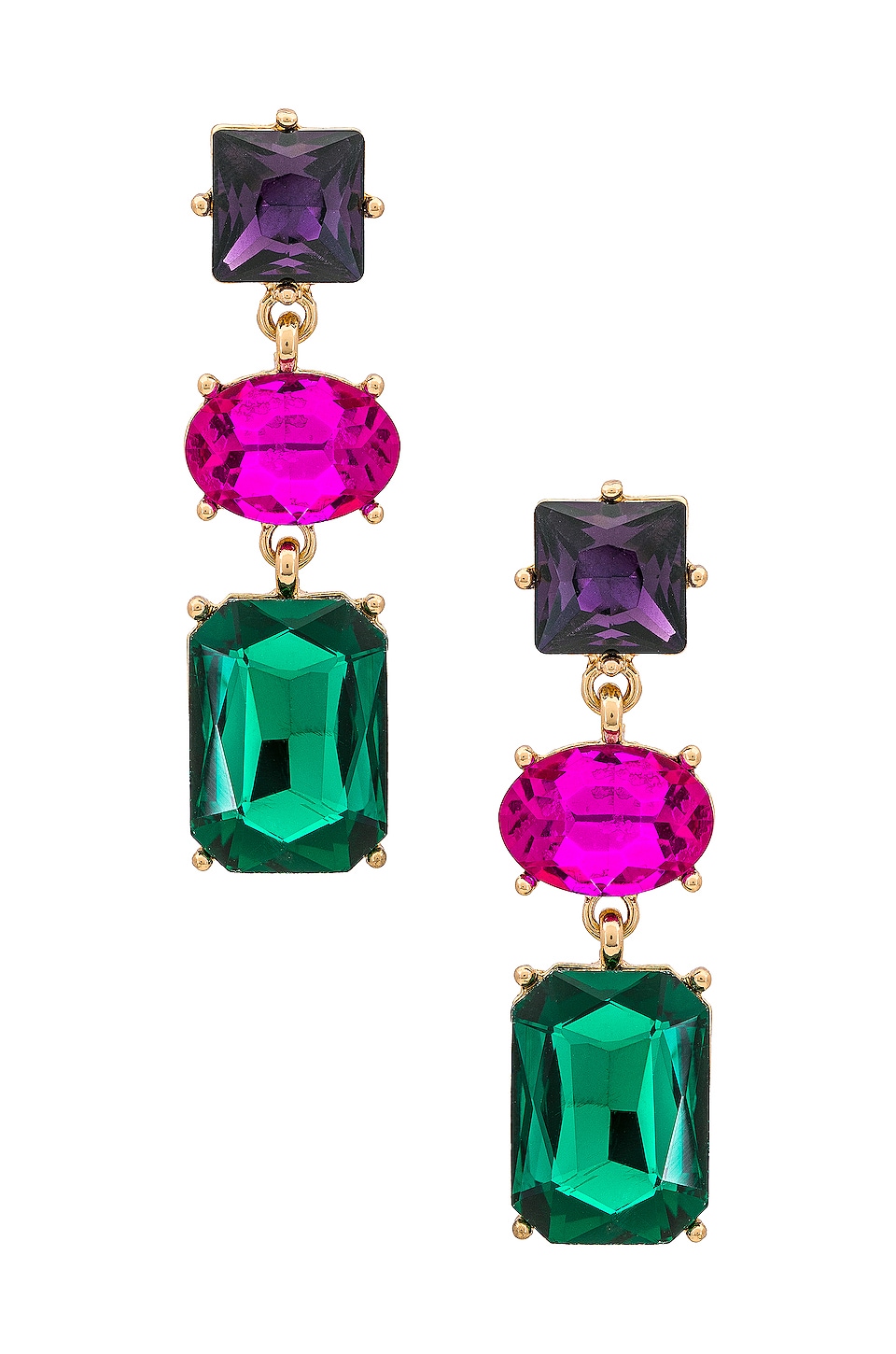 petit moments Allie Earrings in Emerald | REVOLVE