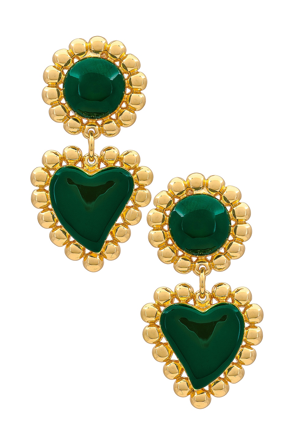 James Mini Gold Beaded Earrings