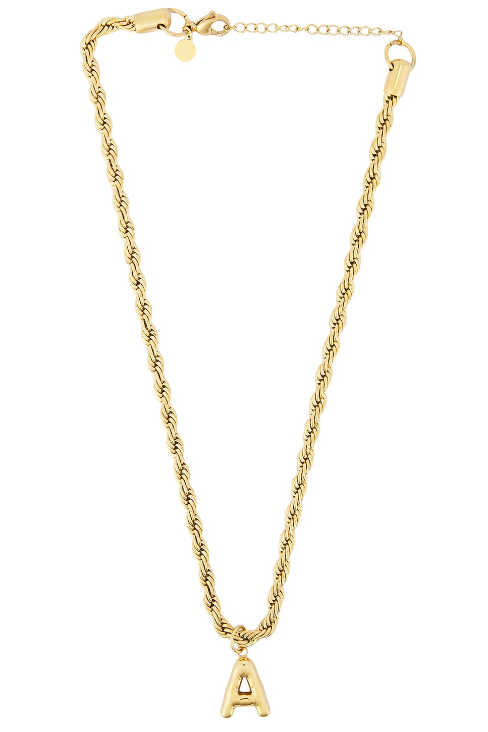 Bubble Initial Rope Necklace