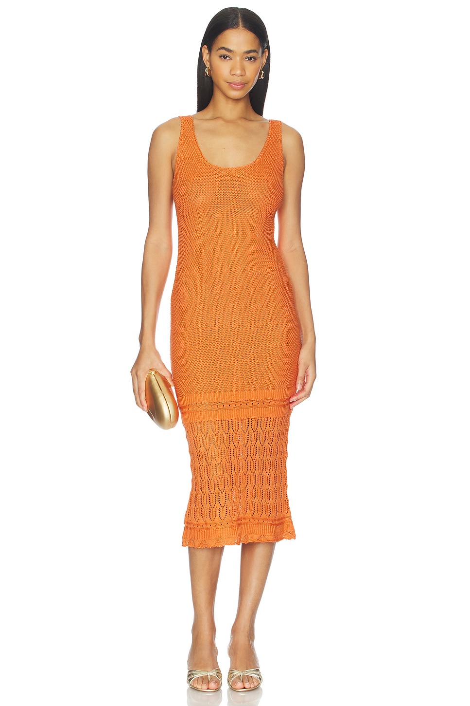 PEIXOTO Liv Knit Midi Dress in Apricot Knit | REVOLVE