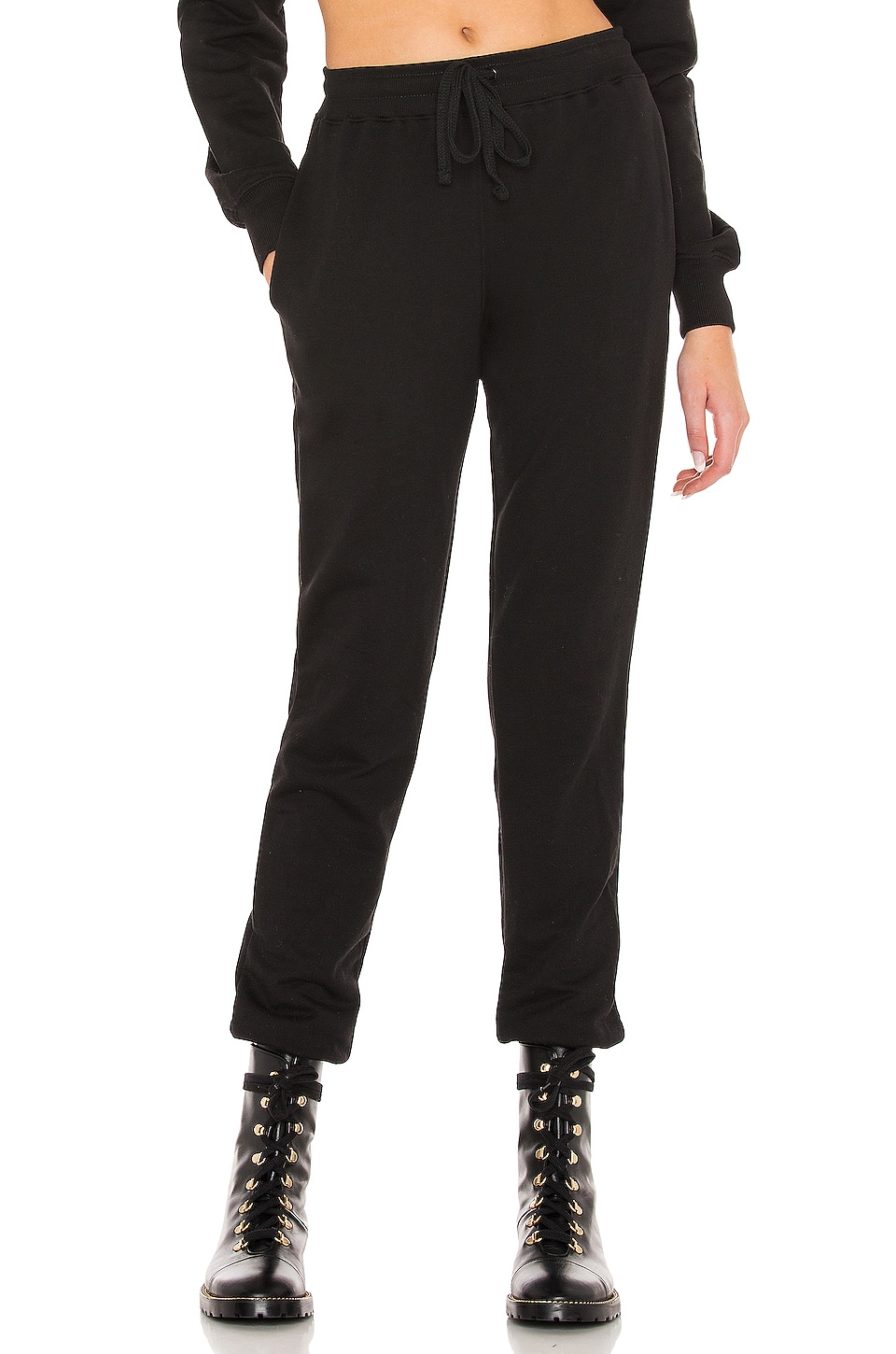Image 1 of High Rise French Terry Sweatpants in Black