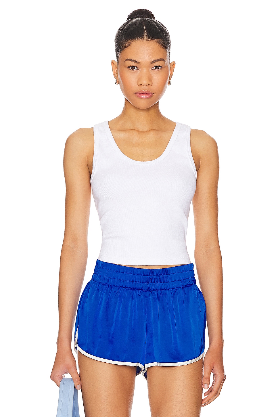 perfectwhitetee Structured Rib Bra Friendly Tank