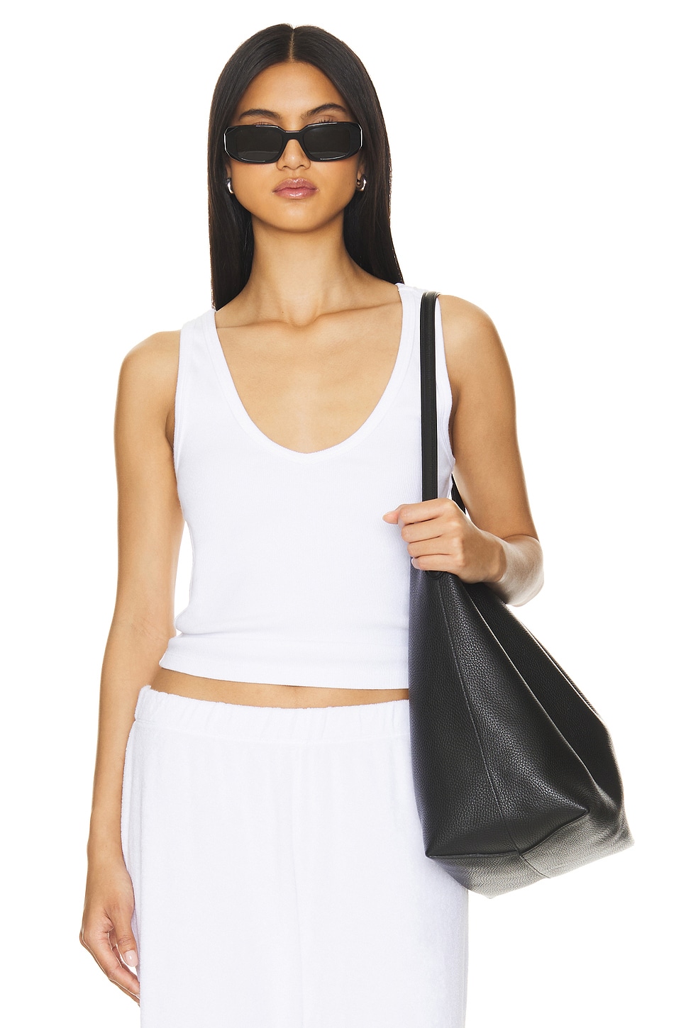perfectwhitetee Maria V Neck Blondie Tank Top