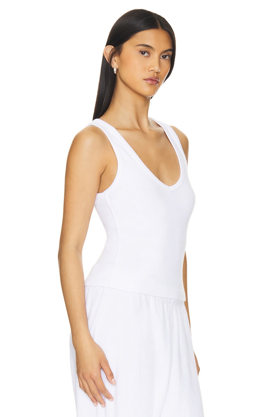 perfectwhitetee Maria V Neck Blondie Tank Top thumbnail