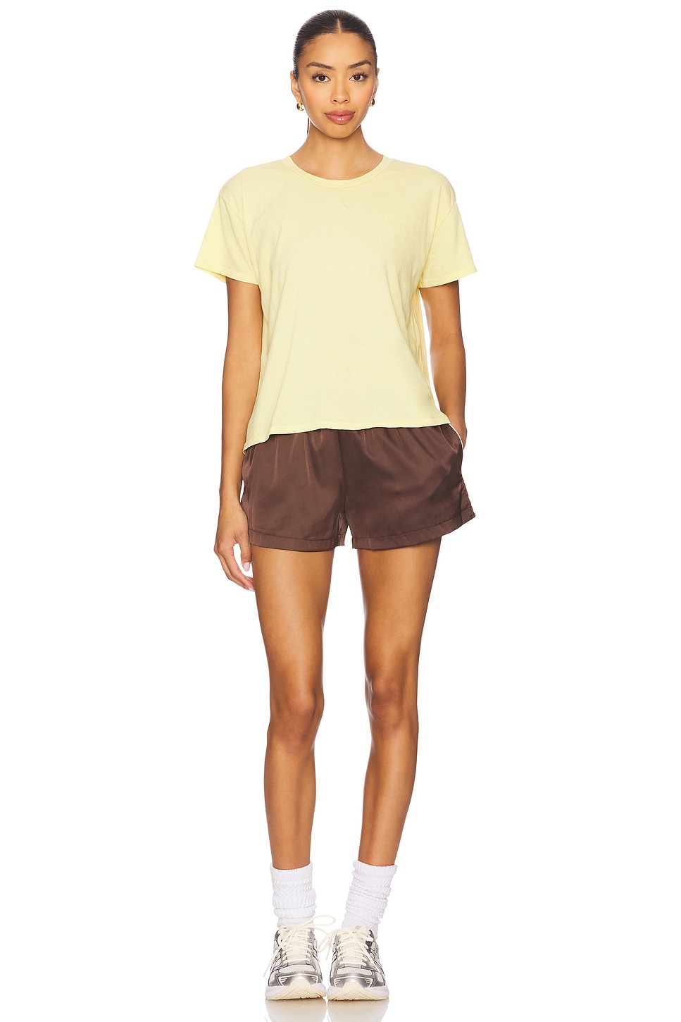 Cotton Short Sleeve Boxy Crew Tee