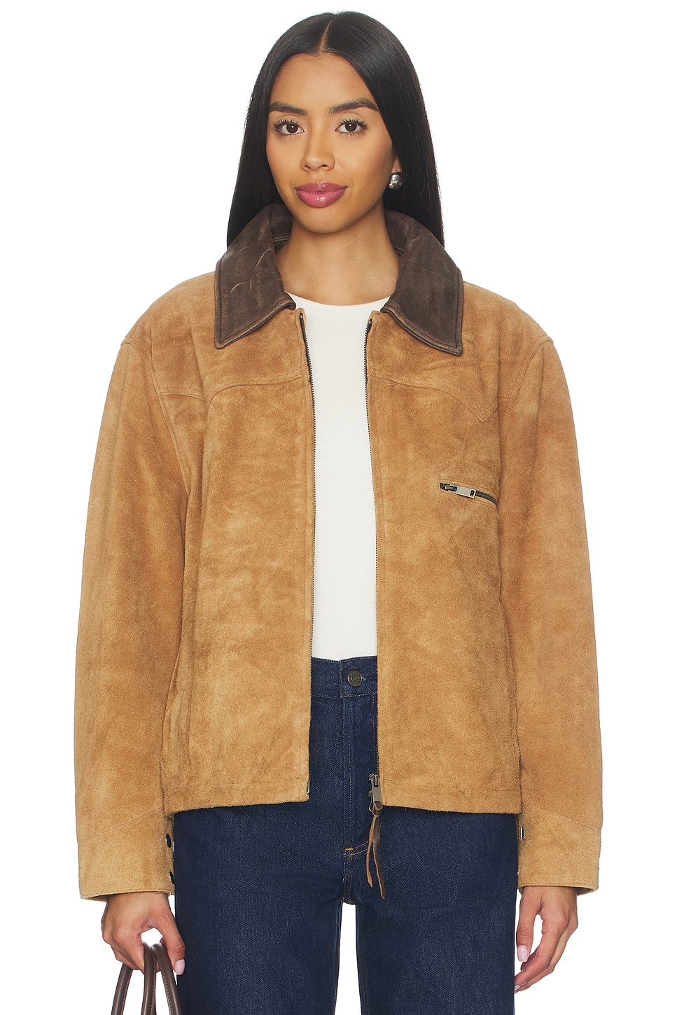Suede Terracotta Work Jacket - thumbnail 2