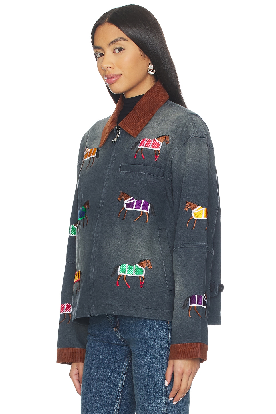 Found Lariat Horse Embroidered Work Jacket