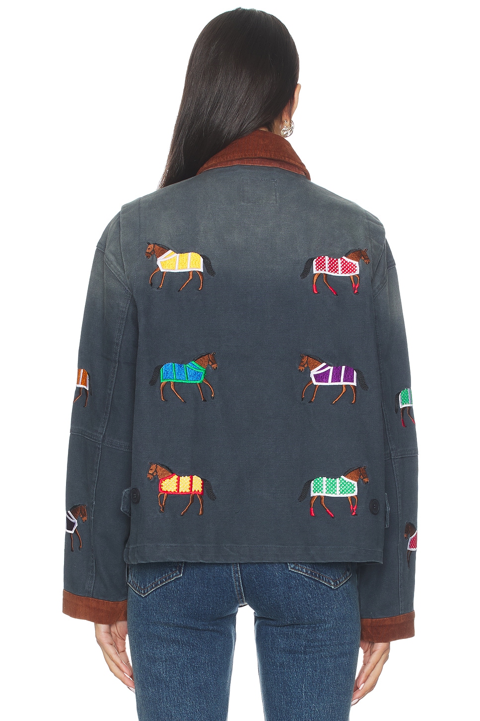 Found Lariat Horse Embroidered Work Jacket