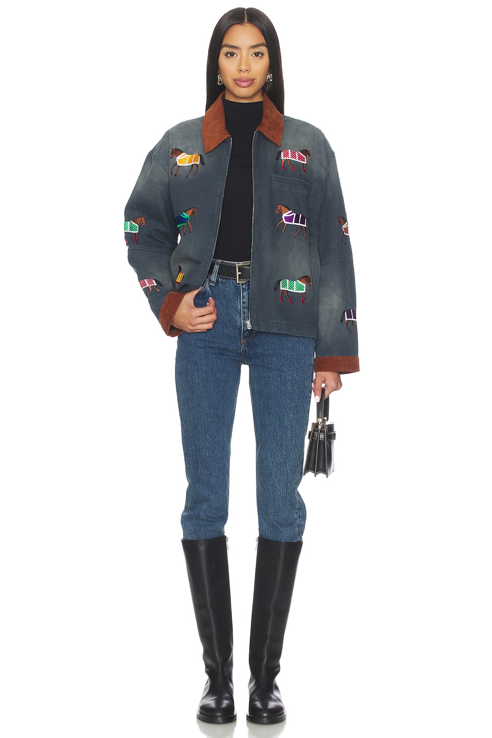 Found Lariat Horse Embroidered Work Jacket