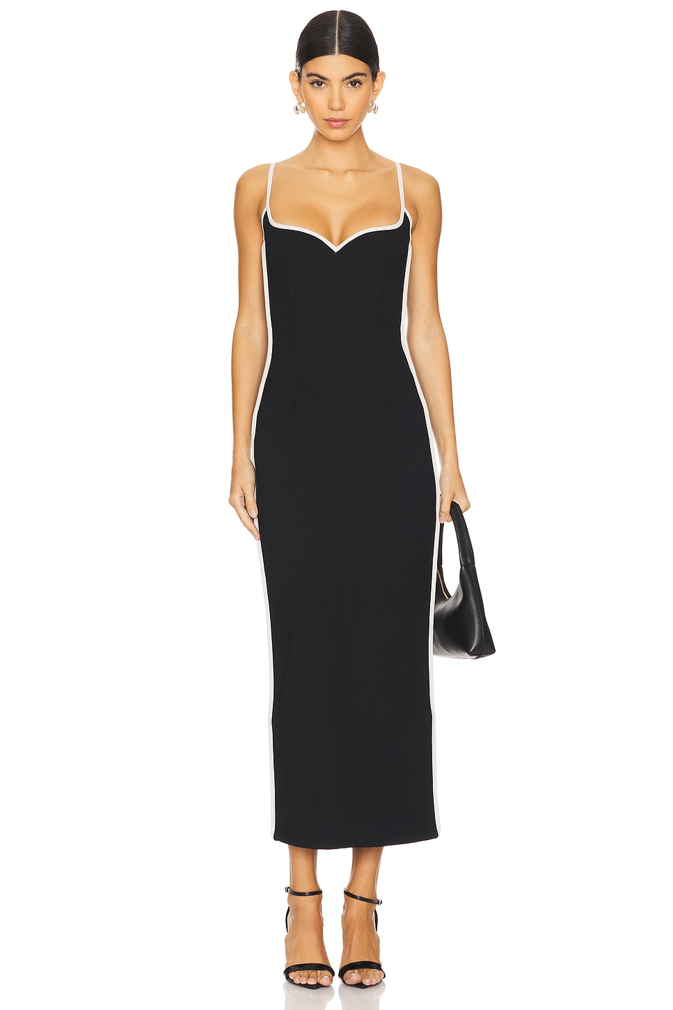 Paris Georgia Heart Dress in Black & White | REVOLVE