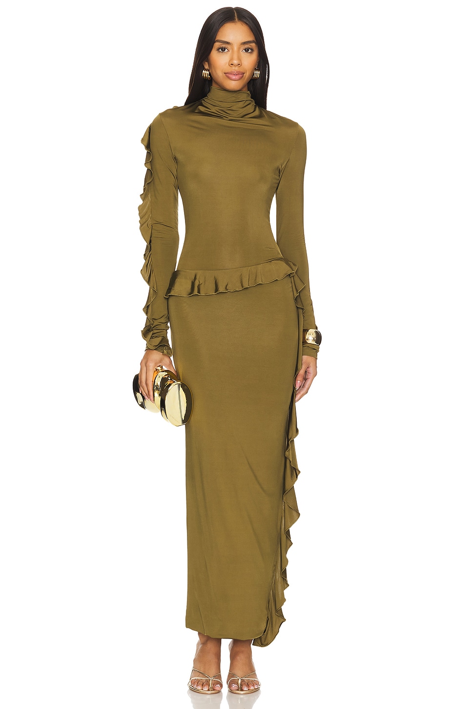 green emerald velvet dress Paris Georgia Sylvie Dress in Black main image 1