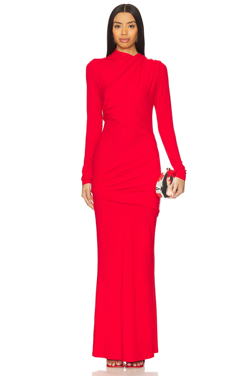 slim fit dress slacks Pink Long Prom Dresses with Tiered Spaghetti Straps Red Evening Gowns, –  Musebridals main image 0
