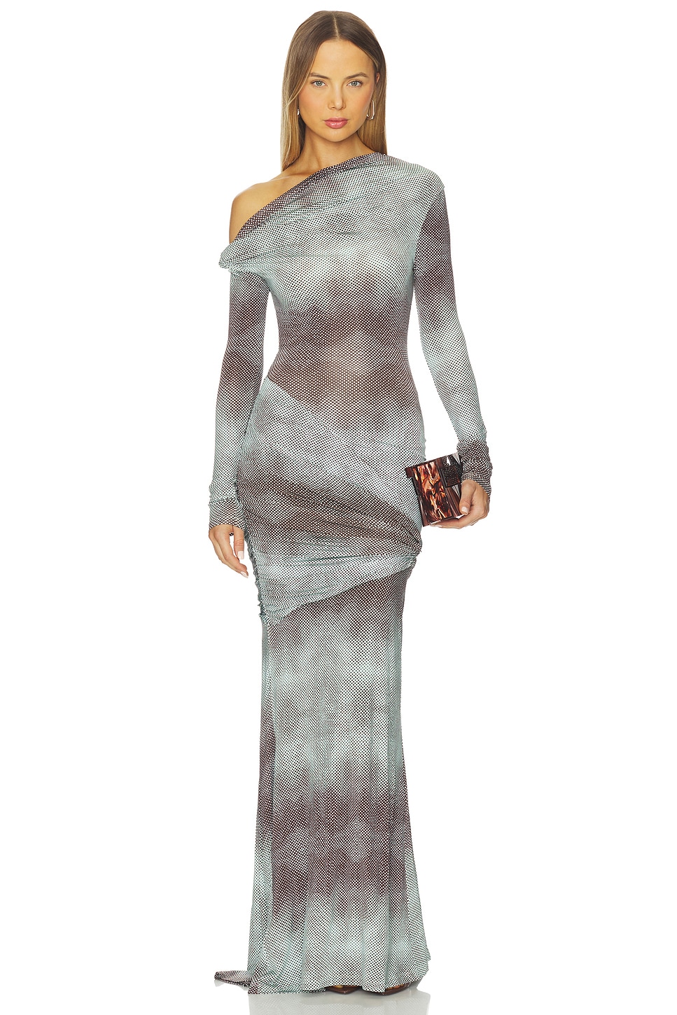 Paris Georgia Derya Gown in Blue & Brown | REVOLVE