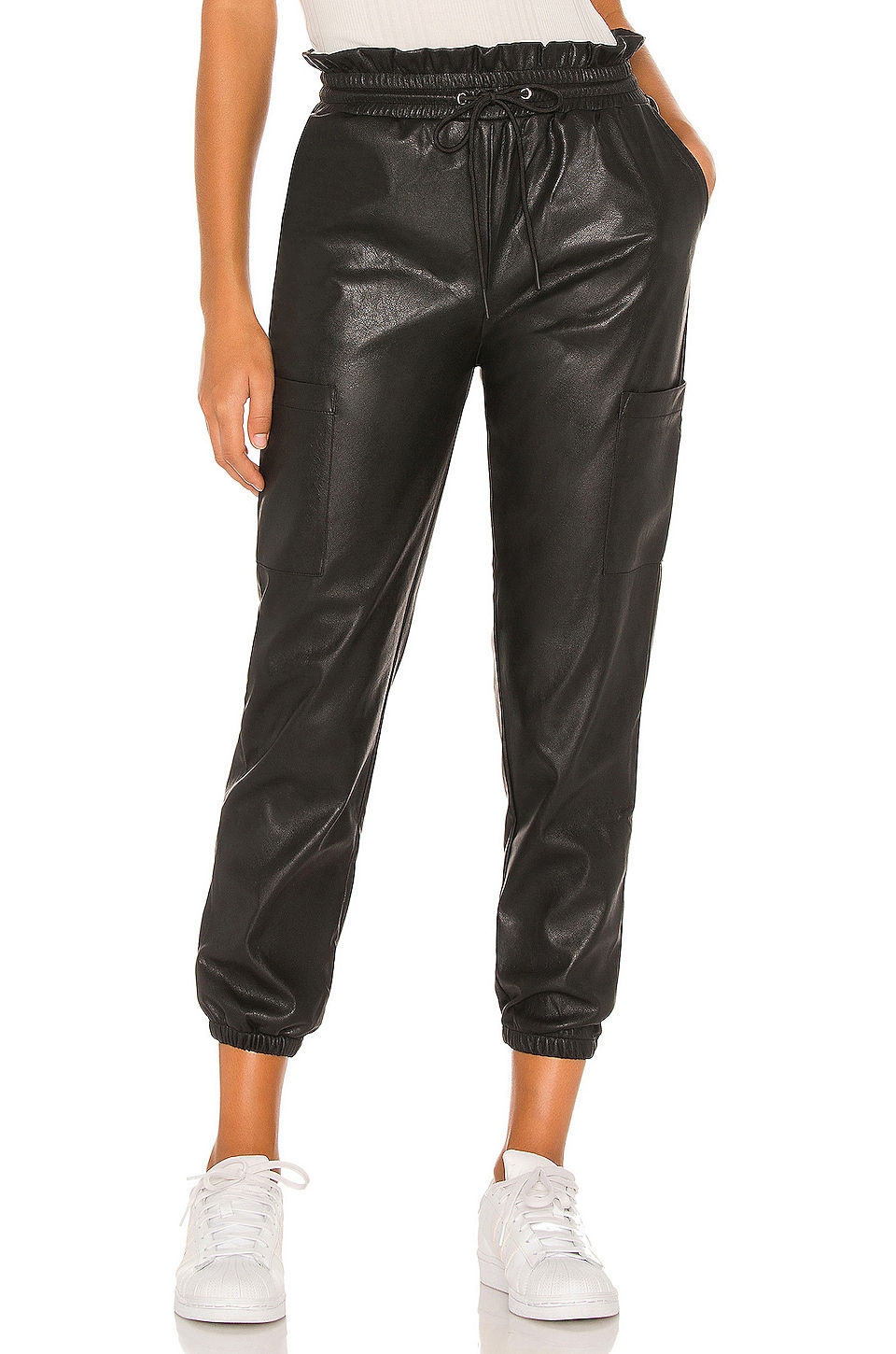 nphilanthropy x REVOLVE Rou Vegan Leather Pant in Black Cat REVOLVE