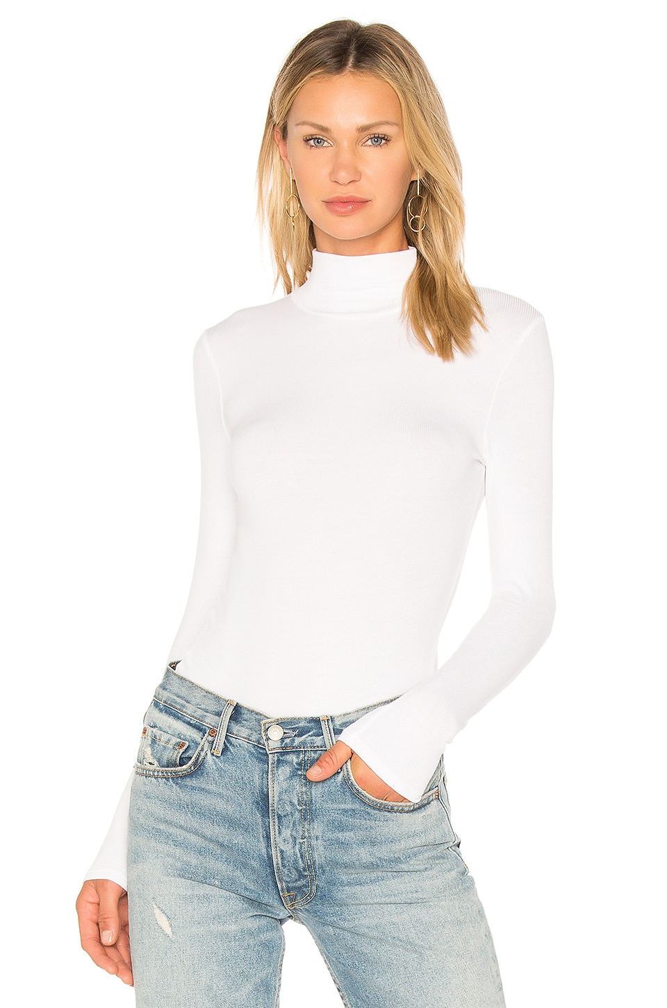 n:philanthropy Brooke Turtleneck Bodysuit in White