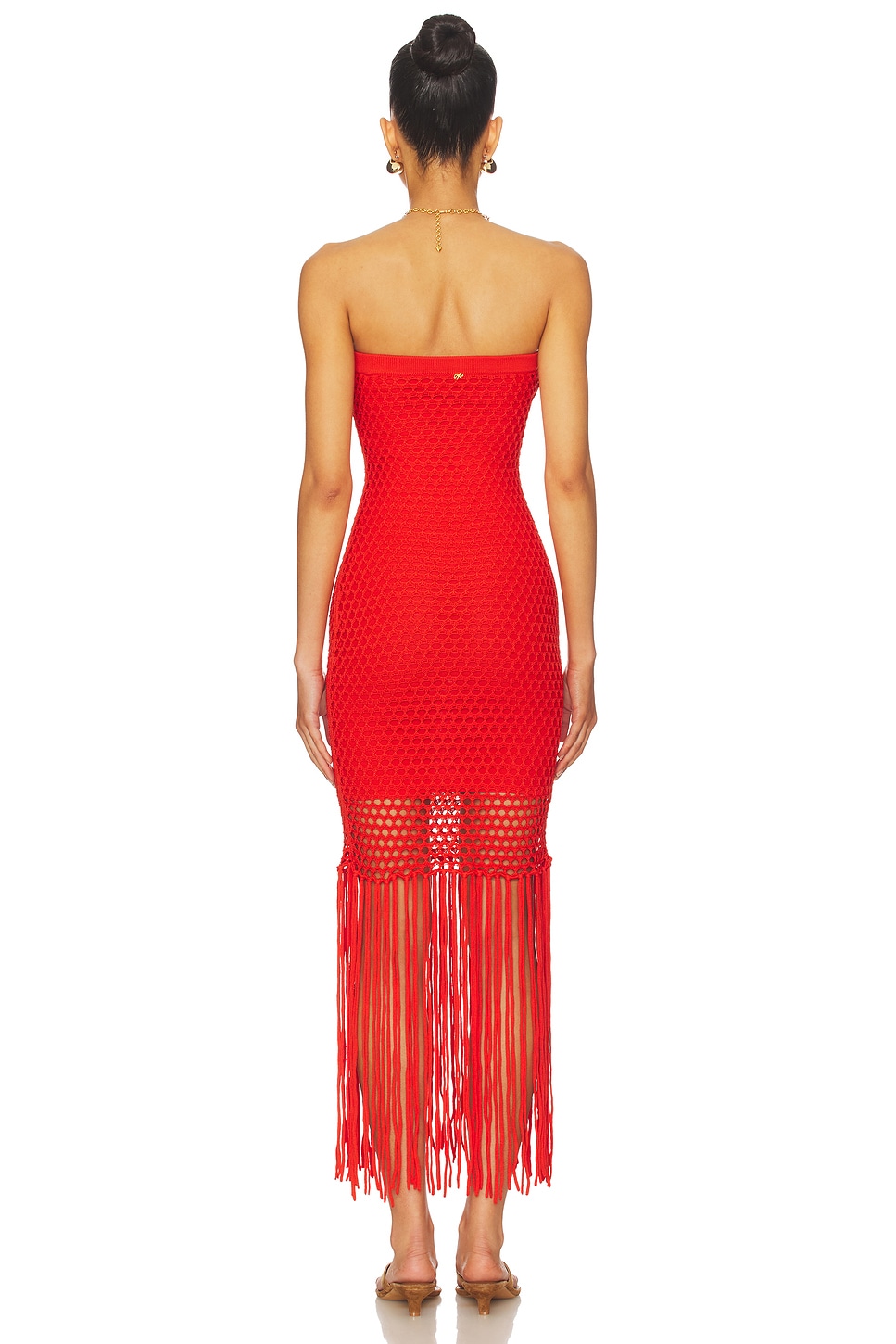 PQ Vanessa Fringe Mini Dress in Red | REVOLVE