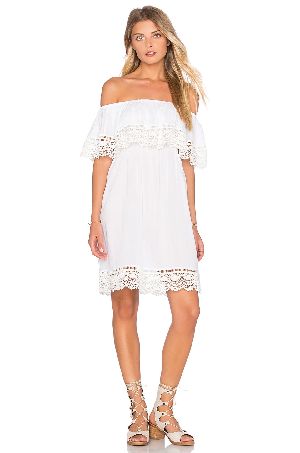 PQ Penelope Off The Shoulder Dress in Water Lily | REVOLVE