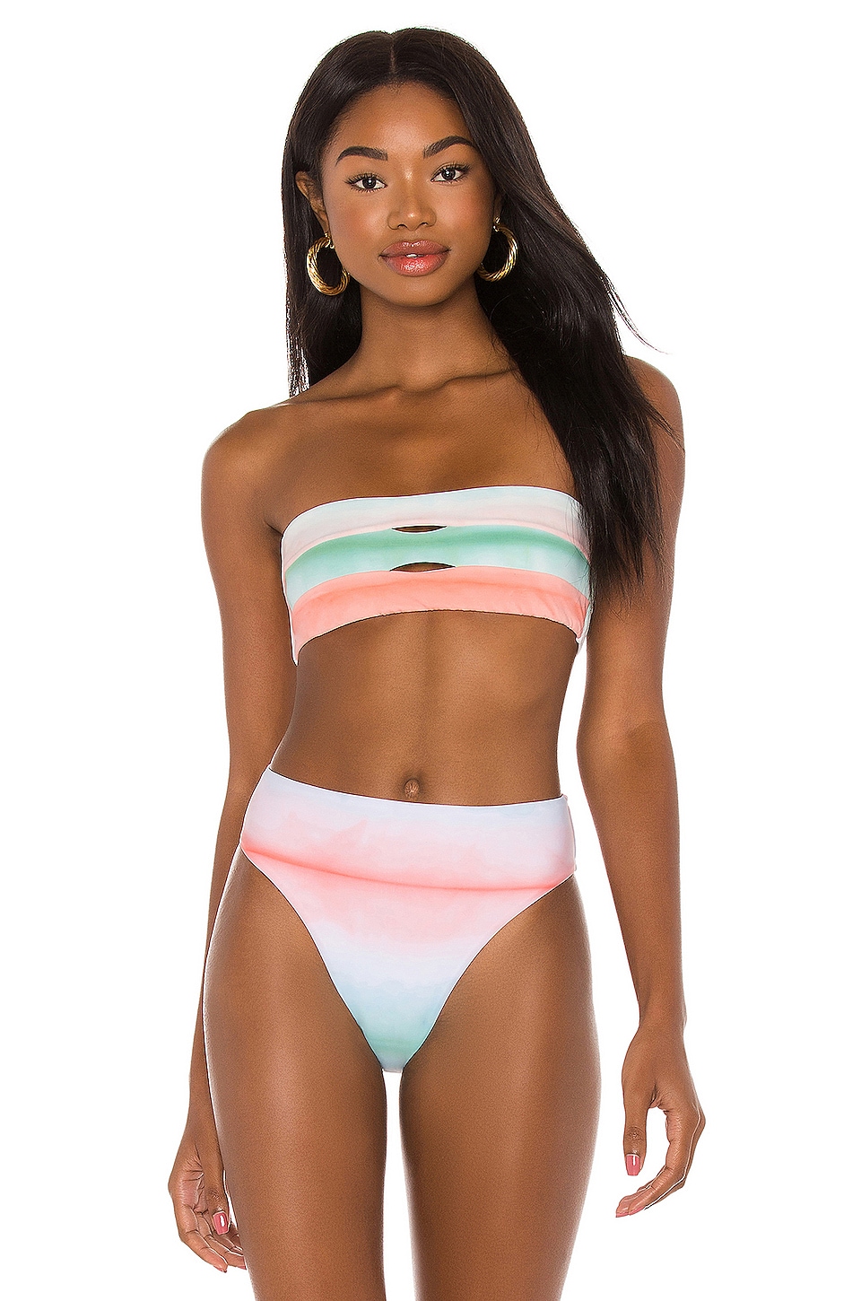 Pq Colorblock Bandeau Top In Sunset