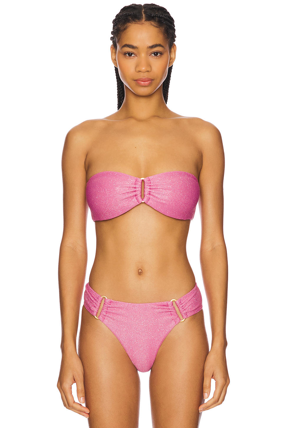 pink bandeau bikini top