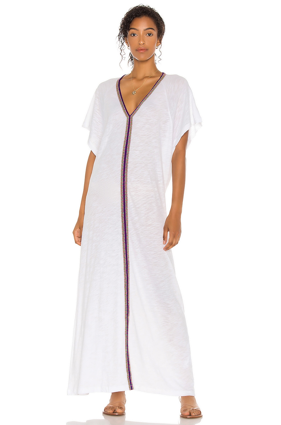 Pitusa Pima Abaya Dress in White | REVOLVE