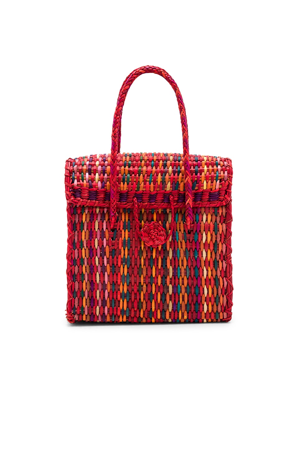Pitusa Straw Handbag in Multi Red | REVOLVE