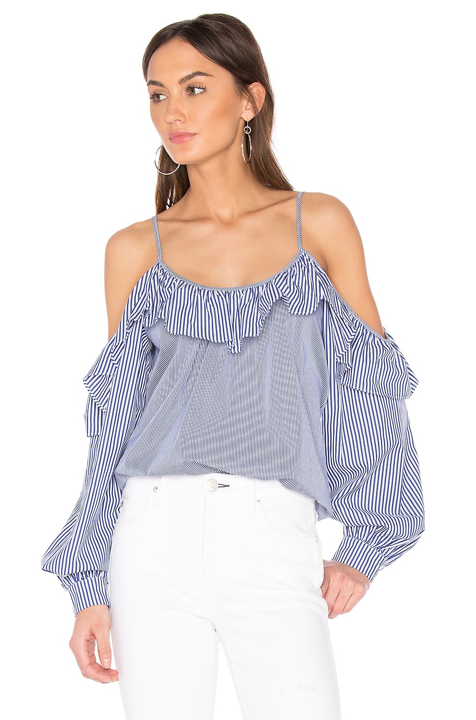 Parker Maureen Combo Blouse in Powder Blue | REVOLVE