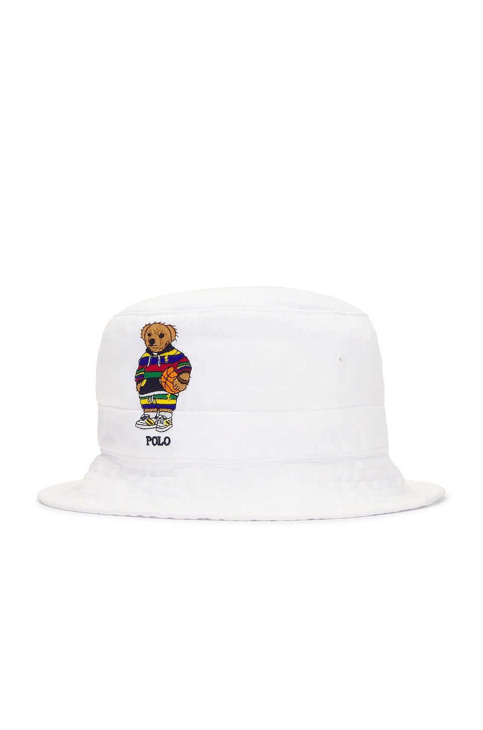 Polo Ralph Lauren Bear Bucket Hat in Pure White