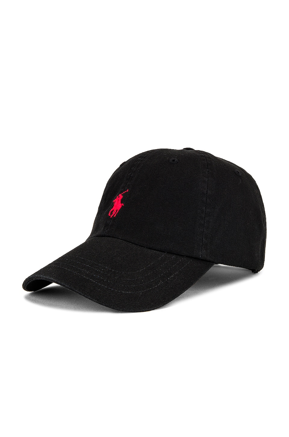 Polo Ralph Lauren Chino Cap in Black & Red