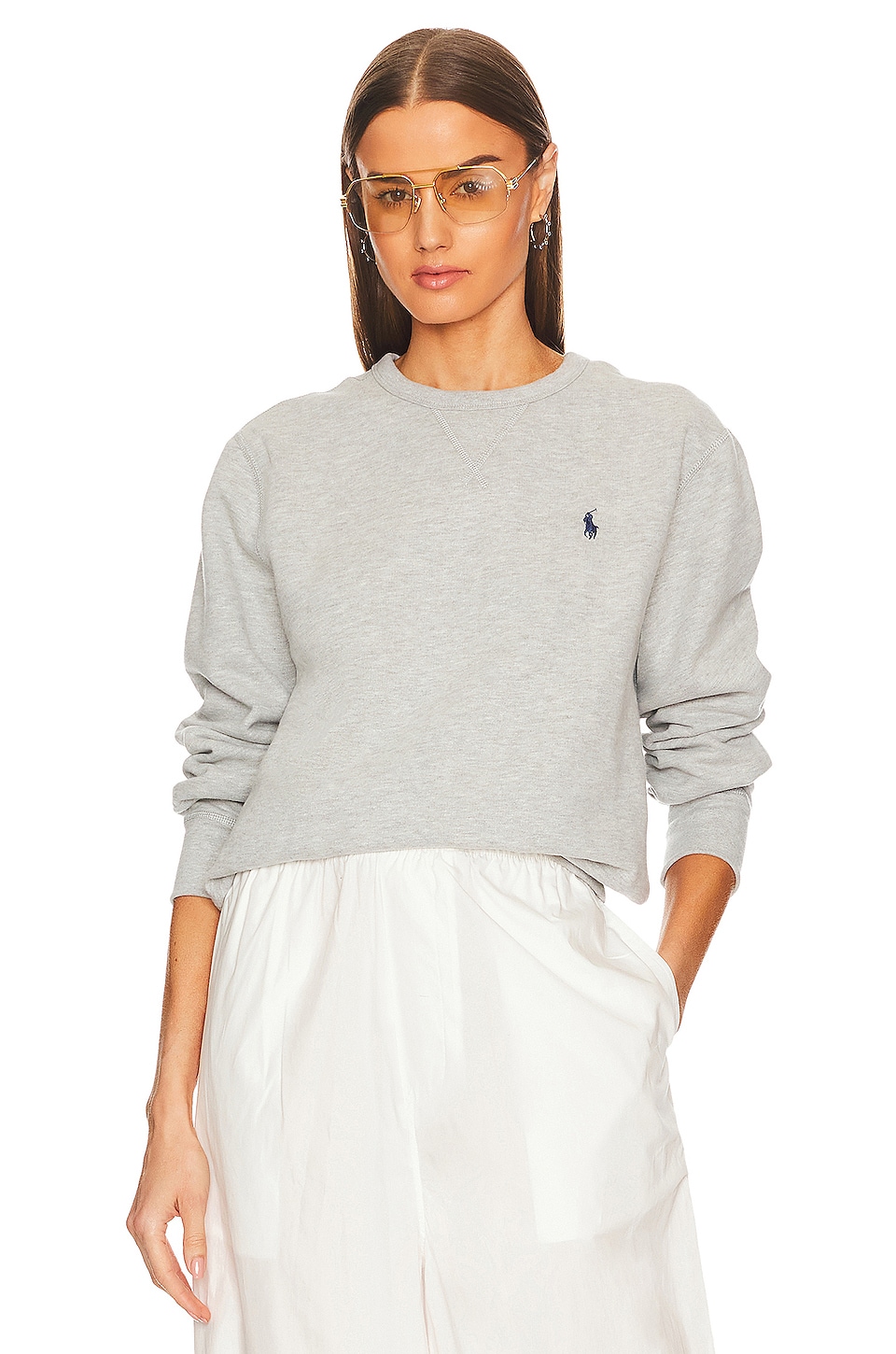 Polo Ralph Lauren Fleece Sweatshirt in Andover Heather | REVOLVE