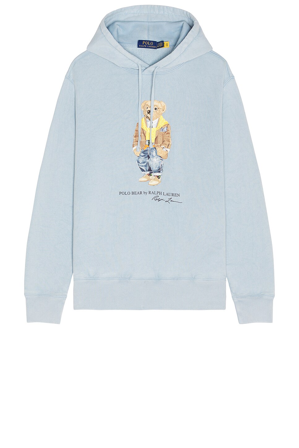 Polo Ralph Lauren Fleece Resin Washed Heritage Bear Hoodie in