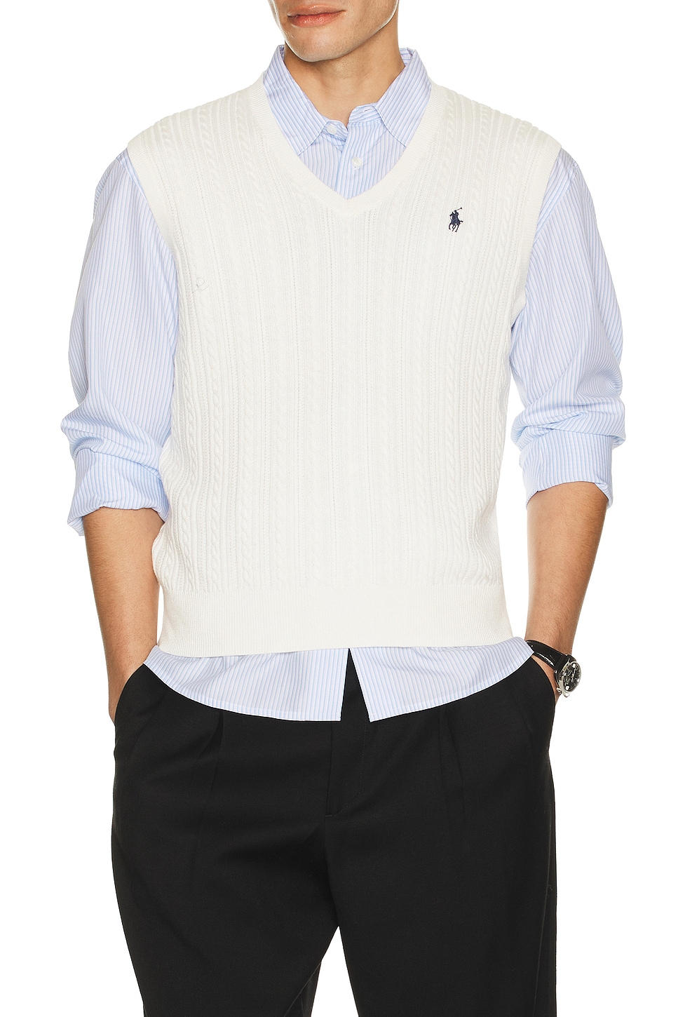 POLO RALPH LAUREN 季節を編む一枚ノースリーブセーターホワイトS Polo Ralph Lauren セーター - Deckwash White | REVOLVE