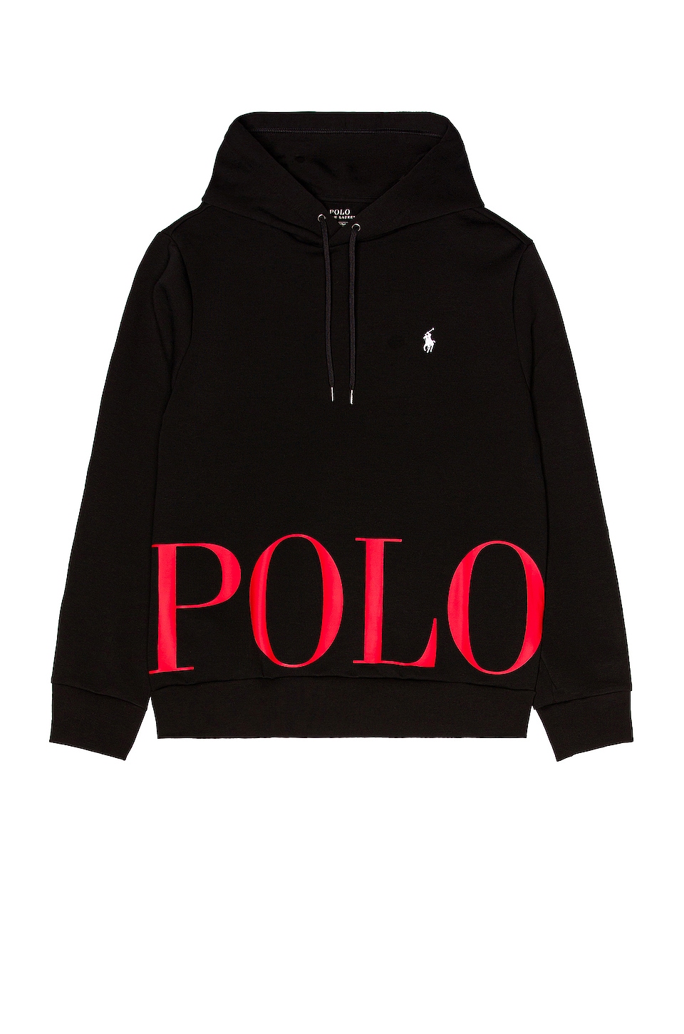 Polo Ralph Lauren Double Knit Hoodie in Black | REVOLVE