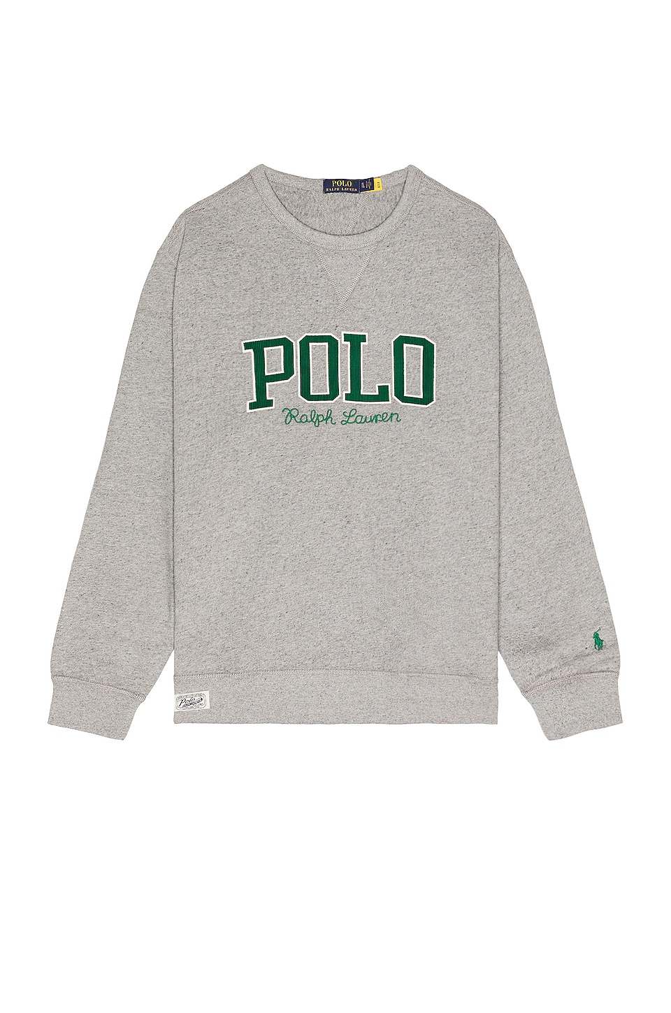 Polo Ralph Lauren Graphic Fleece Sweatshirt in Vintage Salt & Pepper  Heather | REVOLVE
