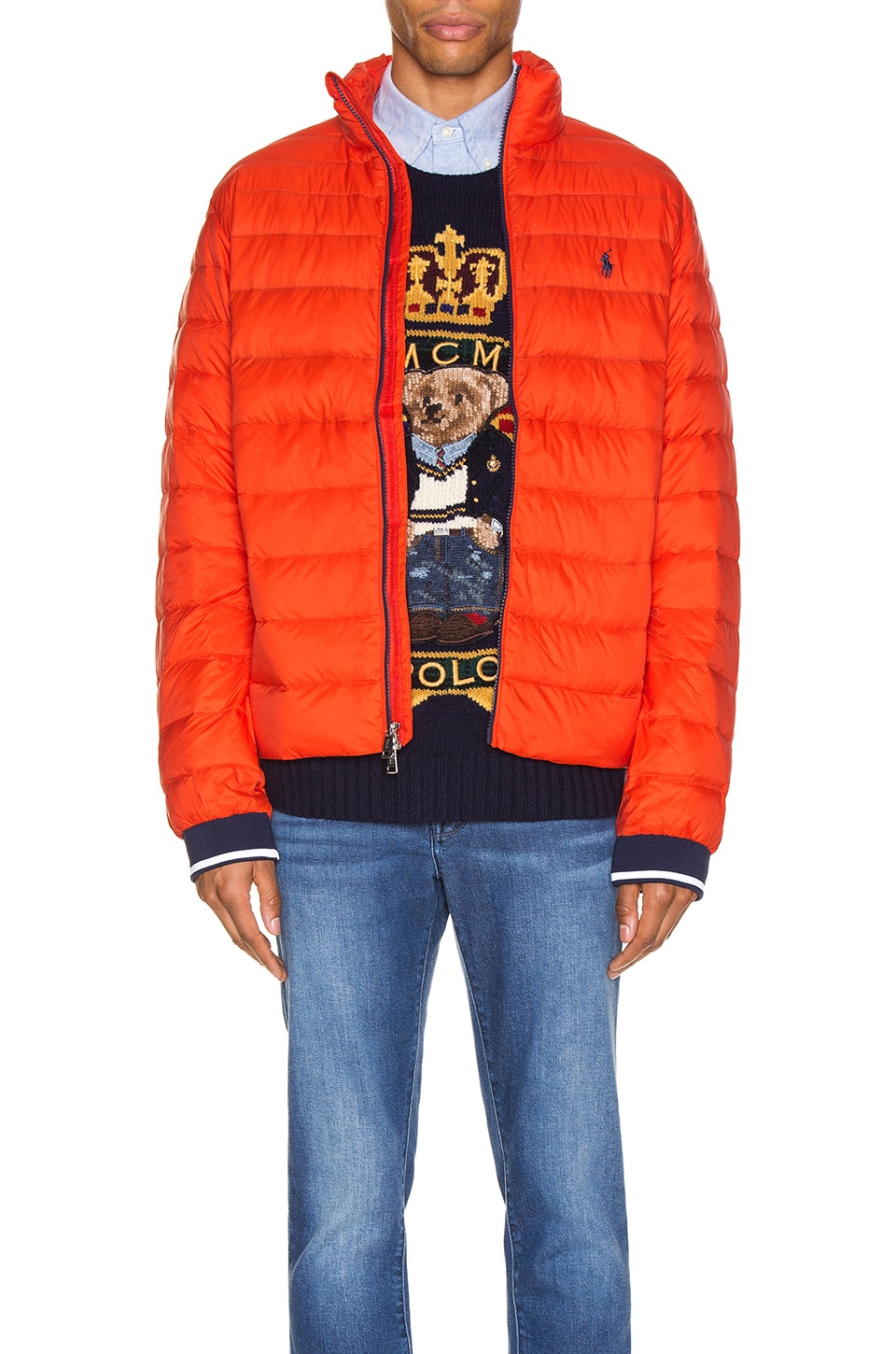 packable down jacket polo